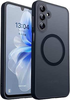 CANSHN Designed for Samsung Galaxy A16-5G Case [Full Camera Protection] [Compatible with Magsafe] Translucent Matte Back Protective Phone Cover, Black