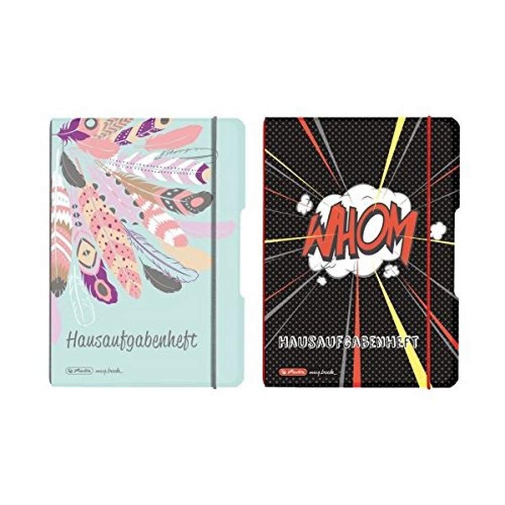 Herlitz 11416047 Task Books and Notepads Homework Book A5 2-in-1