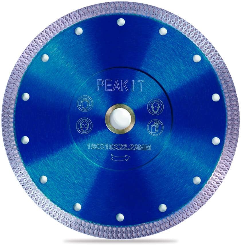 PEAKIT 7 Inch Tile Saw Blade Dry Wet Cutting 7" Porcelain Diamond Tile