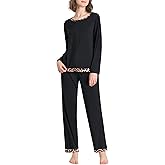 Latuza Women's Viscose Pajamas Set Long Sleeve Loungewear
