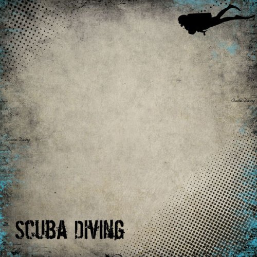 Scuba Diving Antique 12" x 12" Scrapbook Paper - 1 Sheet (34926)