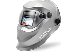 H HZXVOGEN HZXVOGEN Auto Darkening Welding Helmet - True Color Solar Powered Welder Hood with Adjustable Wide Shade Range 4/9-13 for Mig Tig Arc Welder Mask
