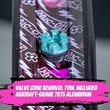 Muc-Off Tubeless Valves V2 7075 Aluminium Presta Turquoise 44mm view 6