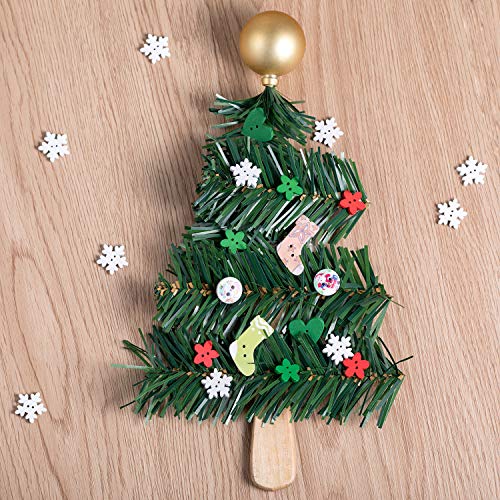 favide 450 Pieces Wooden Buttons Christmas Style Sewing Button DIY Craft Decoration, Mixed Color 2 Holes - Thumbnail 6