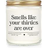 Niyewsor 40th Birthday Gifts Women Men, Forty Birthday Candle, 1986 40th Birthday Decorations for Women Men, 40 Year Old Bday Gifts for Friend, Sister, Wife, Husband, Handmade, 7oz