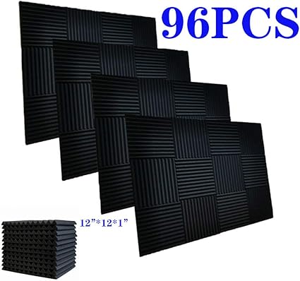 Amazon Com 96 Pack Acoustic Panels Soundproof Foam For Walls