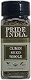 Pride Of India - Organic Cumin Seed Whole - 2 oz (56.7 gm) Dual Sifter Jar - Best for Culinary use on Stews, Meat, Curries & Soups etc
