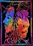 ANJANIYA Bob Marley Lion Face Beautiful Bohemian Room Dorm Decor Hippie Small Boho Rasta Tapestry Poster 30"x40" Psychedelic Reggae Tapestries Wall Art Hanging Gypsy Posters (Multi Color)