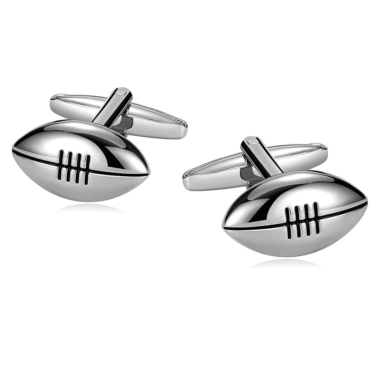 daesar joyas 1 par hombre acero inoxidable Gemelos balón de rugby ...