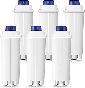 Molifal Wasserfilter, Ersatz für Delonghi Kaffeevollautomaten DLSC002 Filter, kompatibel mit Delonghi Dinamica, Magnifica S, Eletta Explorer, ETAM Autentica EPAM und ECAM-Serie Kaffeeautomat (6-Stück)