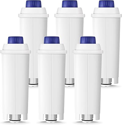 Molifal Wasserfilter, Ersatz für Delonghi Kaffeevollautomaten DLSC002 Filter, kompatibel mit Delonghi Dinamica, Magnifica S, Eletta Explorer, ETAM Autentica EPAM und ECAM-Serie Kaffeeautomat (6-Stück)