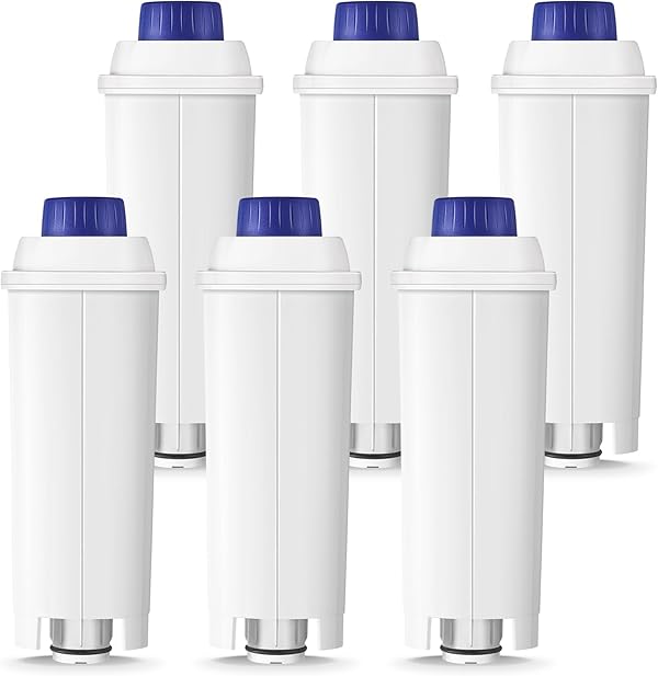 Molifal Wasserfilter, Ersatz für Delonghi Kaffeevollautomaten DLSC002 Filter, kompatibel mit Delonghi Dinamica, Magnifica S, Eletta Explorer, ETAM Autentica EPAM und ECAM-Serie Kaffeeautomat (6-Stück)