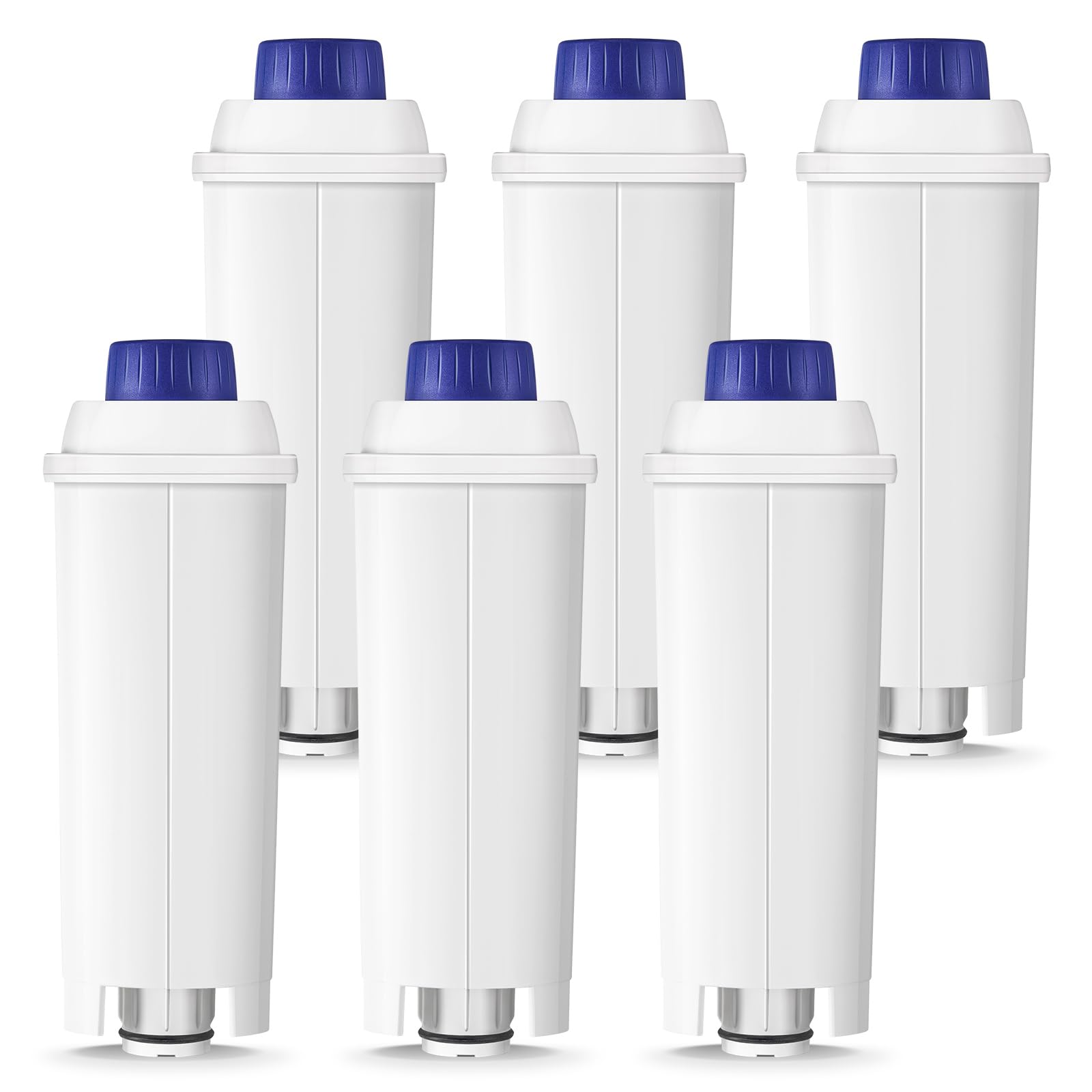 Molifal Wasserfilter, Ersatz für Delonghi Kaffeevollautomaten DLSC002 Filter, kompatibel mit Delonghi Dinamica, Magnifica S, Eletta Explorer, ETAM Autentica EPAM und ECAM-Serie Kaffeeautomat (6-Stück)