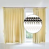 TSKDKIT 24 Pcs Metal Curtain Rings with Clips 30mm Rustproof Brass Finish view 6