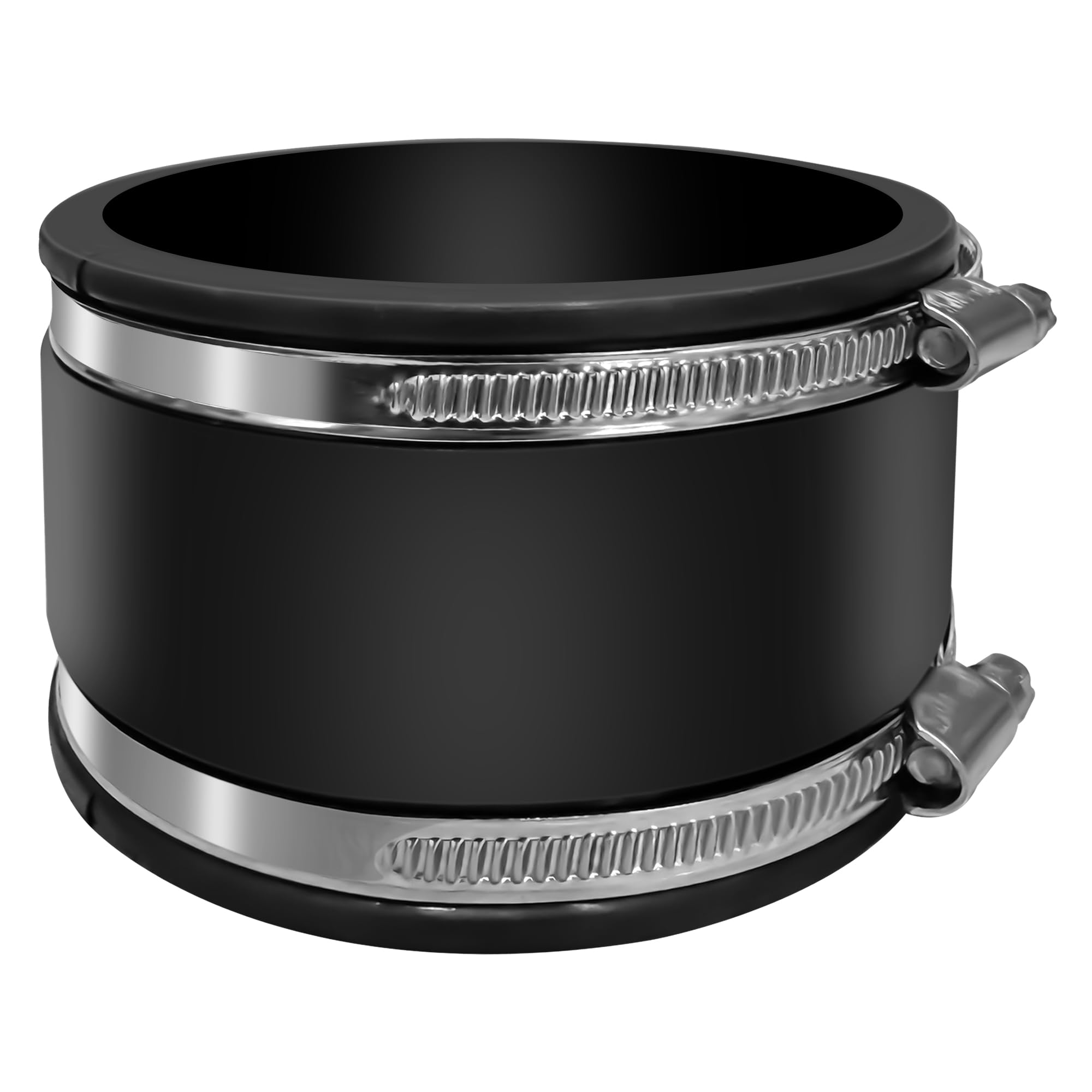 Editbar 100 mm Flexible Rubber Sleeve Rubber Coupling with Two Stainless Steel Clamps, Pipe Connector, Flexible Noise-Reducing Cuff for Pipe Fan, for Connecting Pipe Fans, Carbon Filters