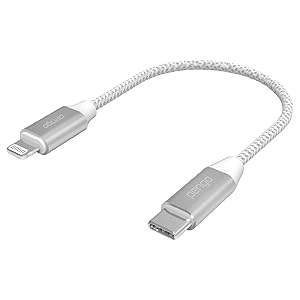 Pengo USB-C to Lightning Cable [0.6ft MFI Certified], Double-Braided Nylon Resistant, PD Fast Charging Cable Compatible with iPhone 12/11/X/8 (Use with Type-C Charger)