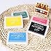 DTOL Set 15 Pcs Craft Ink Pad Korea Stamps Partner DIY Color,15 Color Rubber Stamps Craft Ink Pad for Paper Fabric Wood