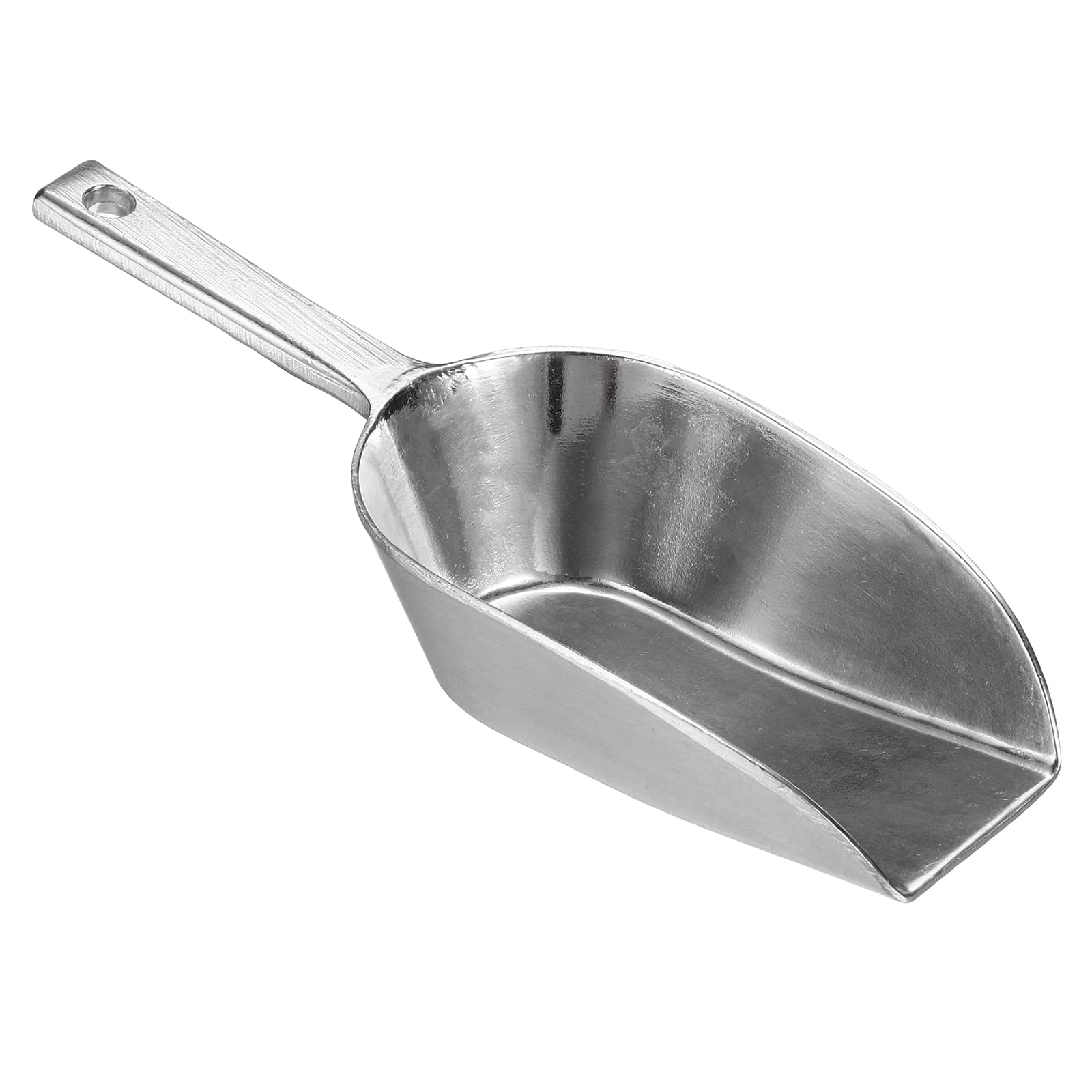 PATIKIL Ice Scoops, Aluminum 5.12" Small Ice Maker Flour Cereal Sugar Utility Shovel for Kitchen Bar Party, Silver Tone