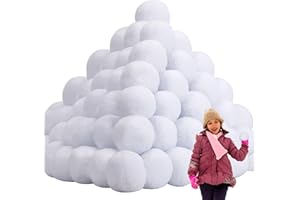CZWZ 100 PCS Snow Balls for Kids Indoor,2.8 Inch Artificial Soft Fake Snow Ball Set with Boxes,Indoor Snowball Fight Set for Parent and Child Winter Throwing Games Christmas Family Party Favor Decorations