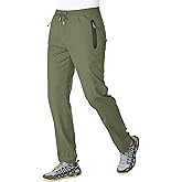 BASUDAM Men's Athletic Pants Thin Lightweight Quick Dry Zipper Pockets Outdoor Sports Pants for Running Jogging Hiking