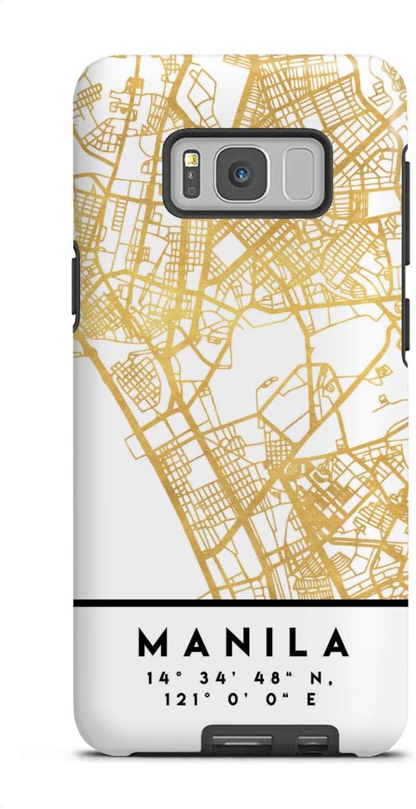 artboxONE Tough Phone Case for Galaxy S8 MANILA PHILIPPINES STREET MAP ART by Emiliano Deificus