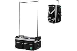 Esazn Dance Bag With Garment Rack, Rolling Garment Bag for Travel, Dance Competition Bag Garment Duffel Bag For Dance Competition, Dance Travel Bag Travel Duffels With Wheels