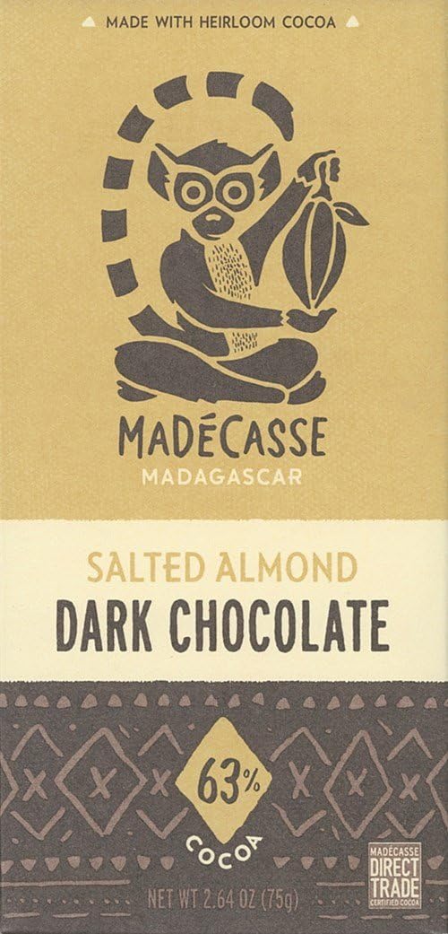 Madecasse, Salted Almond, 63% dark chocolate bar