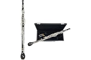 Professional English Horn ebony wood Alto Oboe F Key Silver plated Keys Woodwind cloth plush velvet lined with Gloves Case