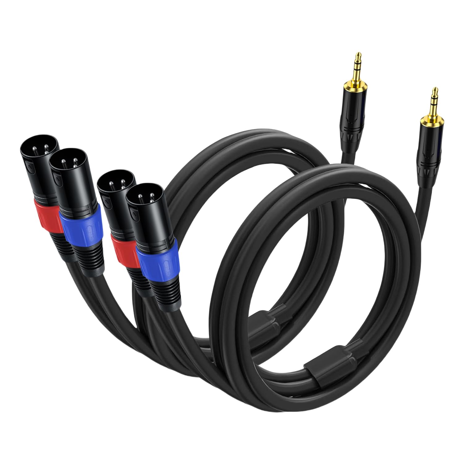 DREMAKE 3.5mm 1/8‘’ TRS Aux Male To Mini XLR 3-Pin Female Audio Cable, 3FT Mini XLR To 1/8 Inch