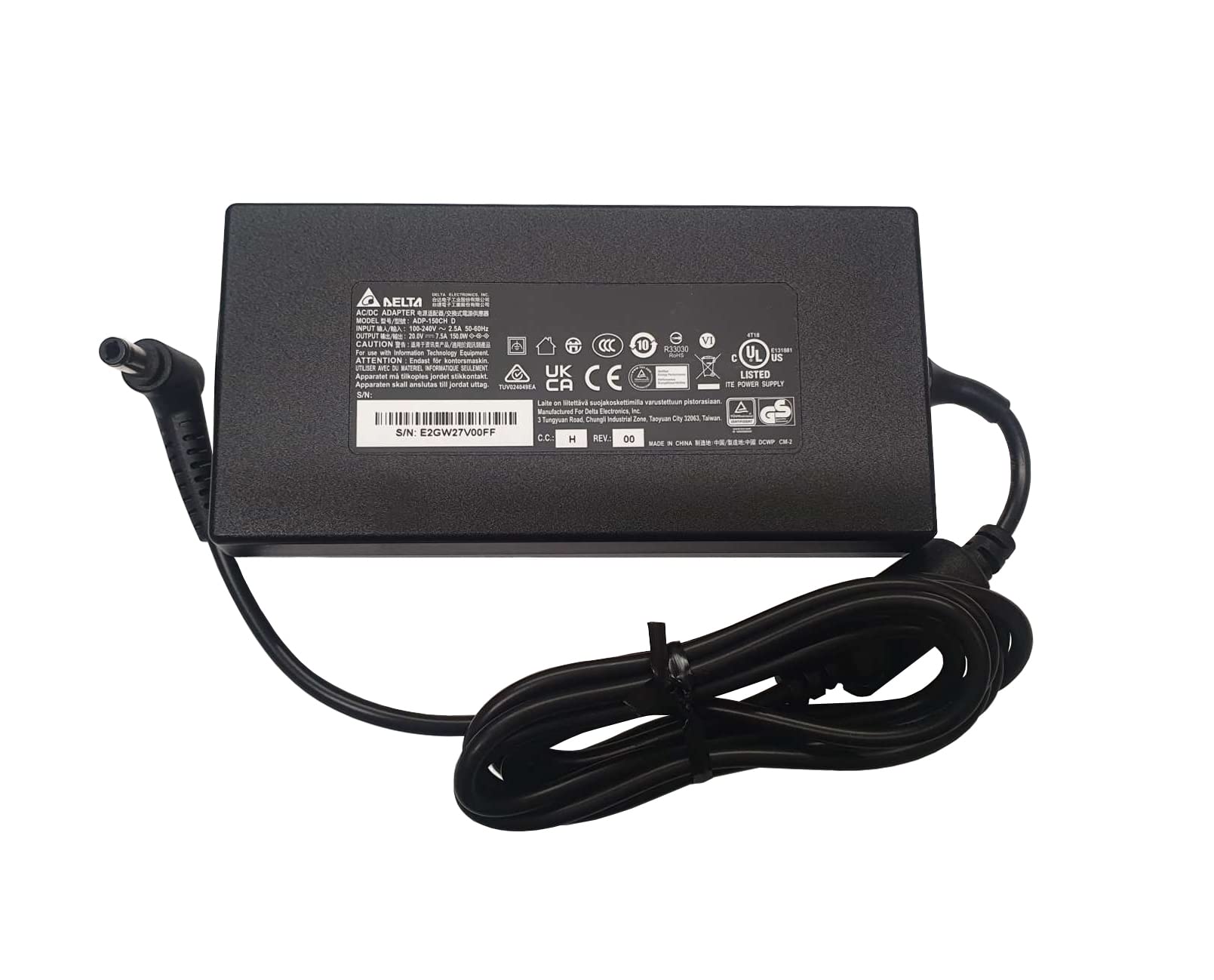 Delta 150W 20V 7.5A ADP-150CH DH Charger Compatible with ASUS FX95G FX505GT FX95GT ROG G531GT-BI7N6 gtx1650 adp-150ch B A18-150P1A Rog G531GT G731GT FX505GT FX705GT FX505DD FX505DT Pin 5.5mm x 2.5mm