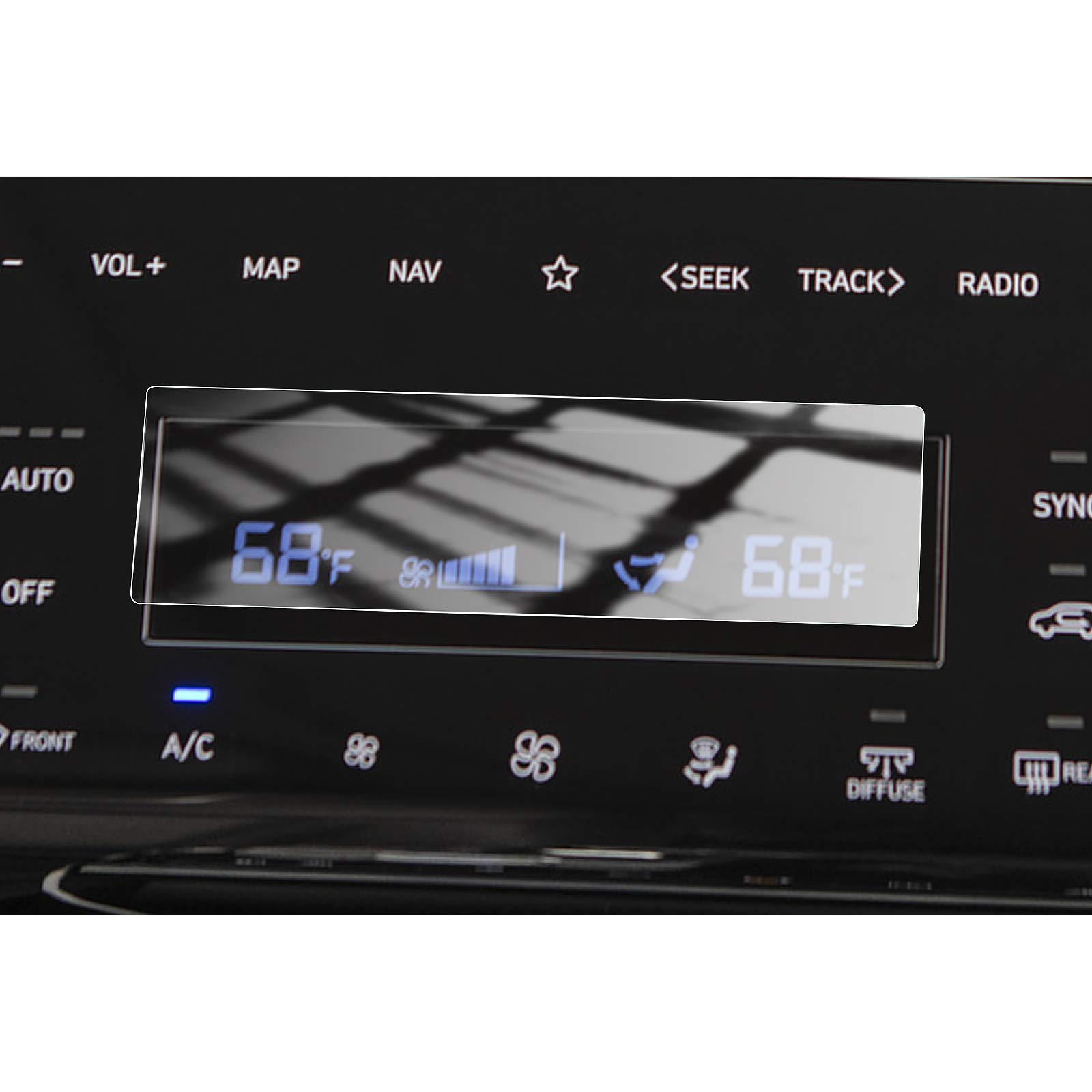 GAFAT Hyunda-i Tucson NX4 2021-2023 2024 Air Conditioner Screen Protector, Tucson 2023 Tempered Glass Screen Protecto,r Anti-Fingerprint Film, 9H Anti-Scratch