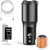 EAST MOUNT Smart Temperature Controlled Mug,Heated Coffee Mug,16 Hours Battery Life,Vacuum Insulated Hot Beverage Warmer 15OZ,with LCD Display 90°F to 150°F