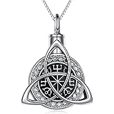 YAFEINI Celtic Urn Necklace for Ashes for Women Cremation Jewelry for Ashes Memory Jewelry for Women Men Unisex