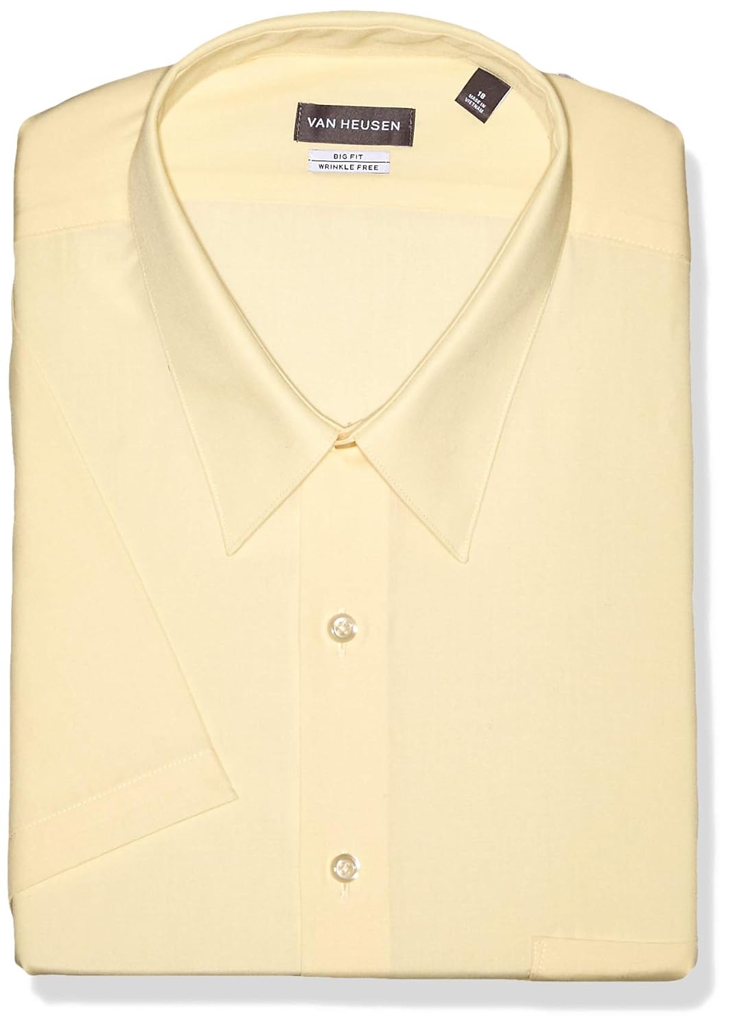 van heusen men's short sleeve poplin solid dress shirt