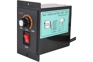 THINCOL Motor Speed Controller, US-52-RED Single Phase AC Motor Speed Controller, 300W/400W/500W High Precision Electric Motor Speed Regulator, AC 220V, 50/60Hz(300W)