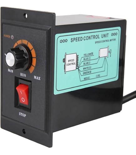 Amazon.com: Walfront AC Motor Speed Controller 220V 50/60Hz Single Phase Electric  Motor Speed Regulator with Adjustable Rotary Switch(500W) : Industrial &  Scientific