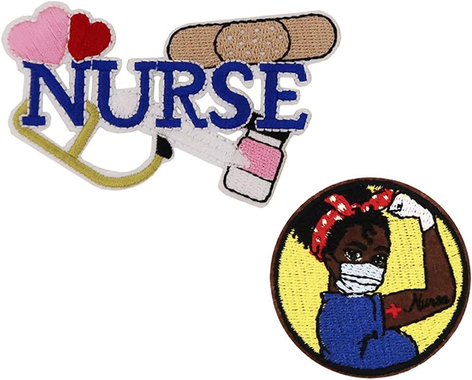 Mixed Media - Nurse Save Lives Black Girl Magic Embroidered Iron On Patches