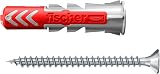 fischer 555106 DUOPOWER Wall Plugs with Screws Red Gray 6x30 50 Pieces view 2