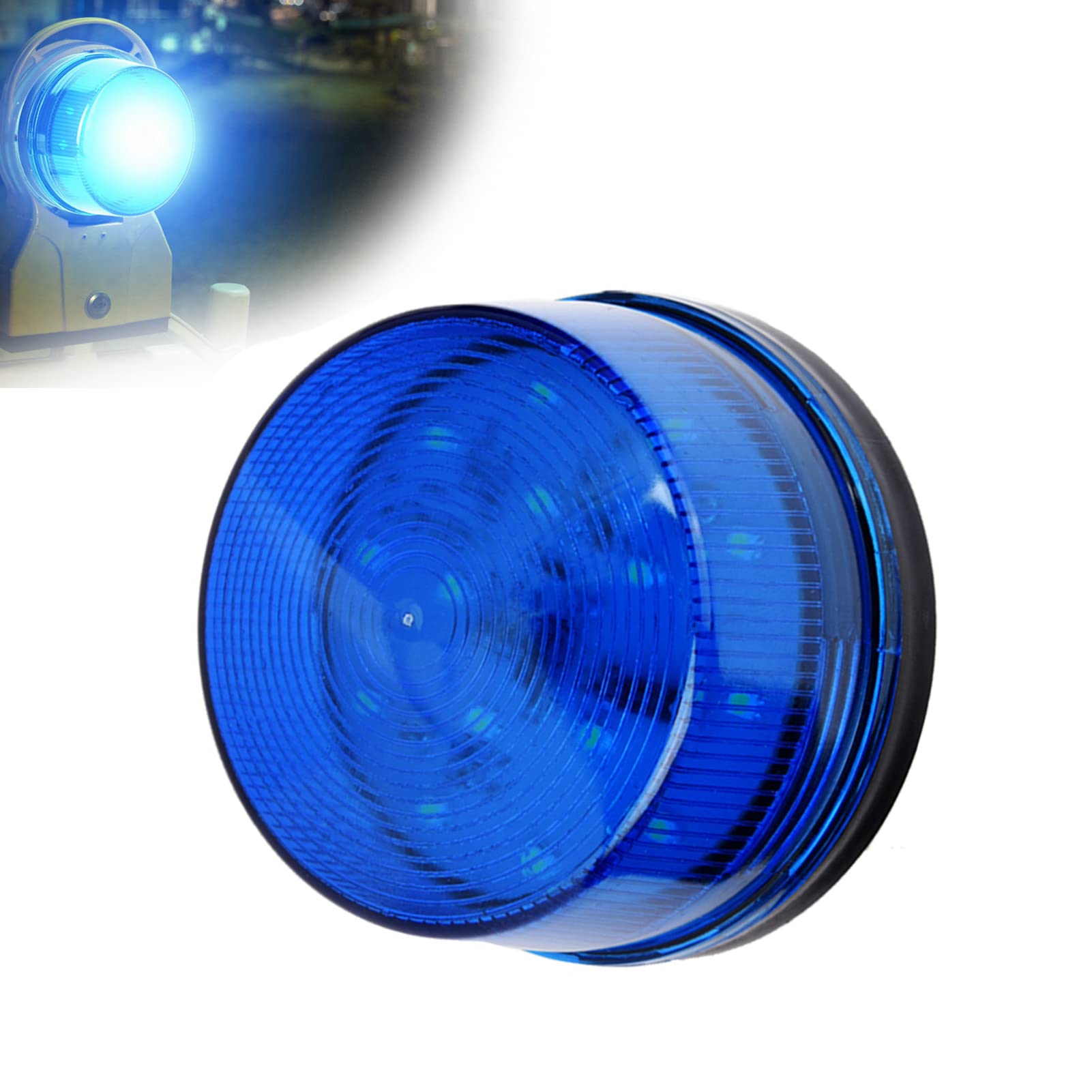 Photo 1 of 12V Blue Alarm, Blue LED Strobe Beacon Alarm Flashing Light without Sound Explosion-proof, Can be Used in the Field for Home Security Alarm System
