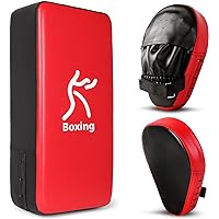 Odoland Punching Mitts Kick Pack Set, Boxing Mitts Focus Pads, Taewondo Kick Pad, Great for Boxing, Kickboxing, Karate, Muay