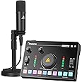 MAONO Streaming Audio Mixer, Audio Interface and XLR Condenser Microphone with Pro-preamp, Bluetooth, Built-in Battery, 48V Phantom Power for Live Streaming, Podcast Recording MaonoCaster AMC2A NEO