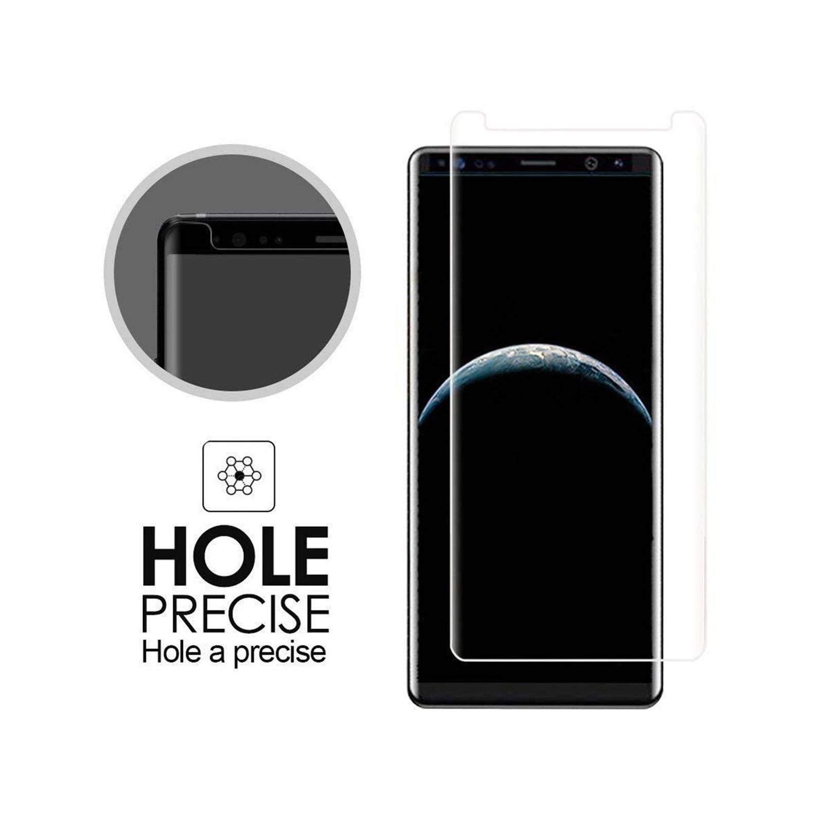 LINCIVIUS  Ecran Verre Trempé Samsung Galaxy Note 9, Vitre Protection Ecran Rigide intégral Bord à Bord, [Compatible avec Une Coque] - Transparent