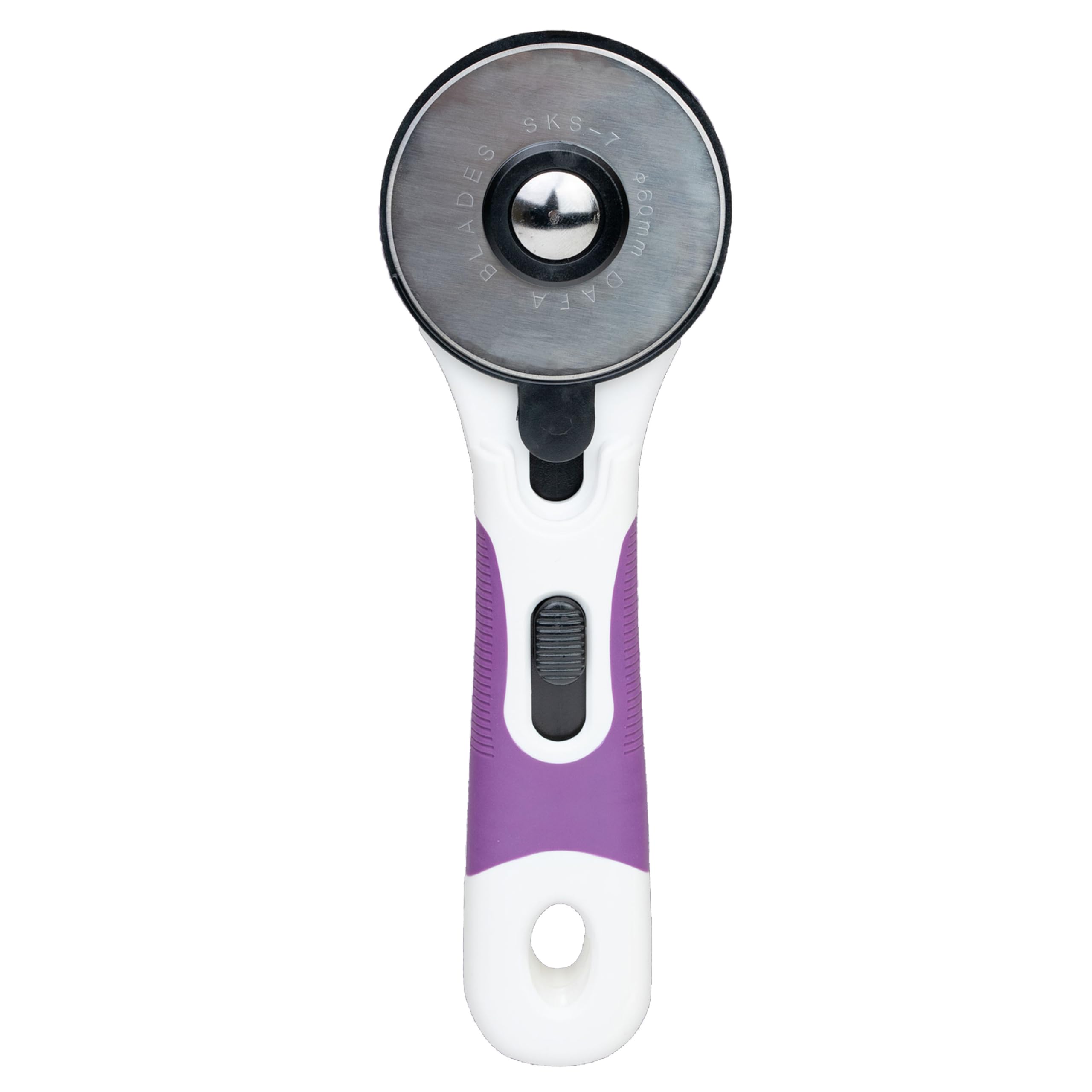 The Quilted Bear 60mm Rotary Cutter - Ergonomic Soft Grip Rotary Cutter for Fabric with Sharp Blade for Precise Cuts & Easy Blade Replacement for Quilting & Sewing Supplies (60mm)