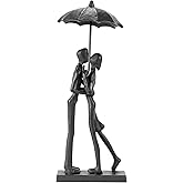 Handcrafted Iron Sculpture - Metal Ornament Couple Figurine Romantic Art Iron Statue,Abstract Modern Accents,Figurines Home Decor