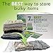 DecoBreeze Vacuum Space Saver Storage Bags - 7 Piece Set - 5 Jumbo Storage Bags Plus 2 Space Saving Travel Compression Bags - Helps You Organize, Declutter, and Travel Light - Hand Pump Included