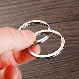 Swpeet 60 Pcs Multi-Purpose Metal Keychain Rings - Assorted Sizes view 3