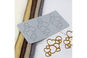 TUKE 3D Leaves Silicone Molds Flower Cake Fondant Mat Bee Leaf Pastry Moulds Rose Impression Chocolate Hollow Lace Mold (Love