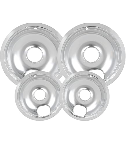 Set 4 Padelle Di Ricambio In Acciaio Inox Per Frigidaire E Kenmore | 2 Da 15,2 Cm E 2 Da 20,3 Cm - Lavabili In Lavastoviglie