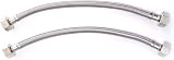 Xcel Home 2X 1/2 BSP 300mm Flexible Connectors Pair Stainless Steel Water Safe view 5