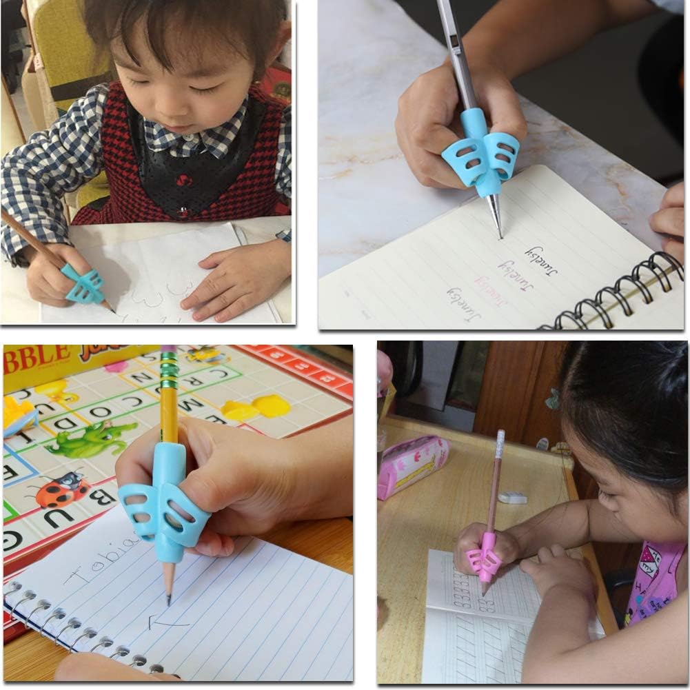 Pencil Grips - JuneLsy Pencil Grips for Kids Handwriting Posture Correction Training Writing AIDS for Kids Toddler Preschoolers Students Children Special Needs (3 PCS) : Office Products